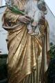 St. Joseph Statue en Terra-Cotta polychrome, Belgium 19th century