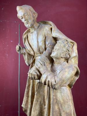 St. Joseph Statue  en Plaster polychrome, Netherlands  20 th century