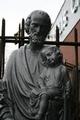 St Joseph Statue. Measures Base: 40 Cm W. X 35 Cm D. en CAST IRON, France 19th century