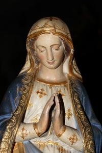 St. Mary en PLASTER POLYCHROME, France 19th century