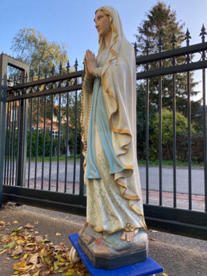 St. Mary Lourdes Statue en Terra - Cotta , France 19 th century