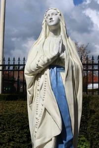 St. Mary Lourdes Statue en CAST IRON, France 19th century