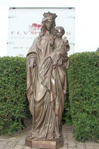 St. Mary Statue en Cast Iron, France 19th century