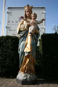 St. Mary Statue en Terra-Cotta, France 19th century