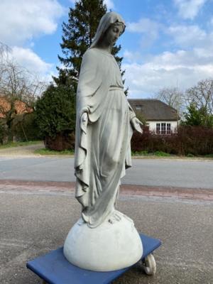 St. Mary Suitable For Outdoor ! en Cast - Iron, France 19th century
