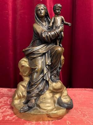 St. Mary With Child  en Bronze, Netherlands 19 th century