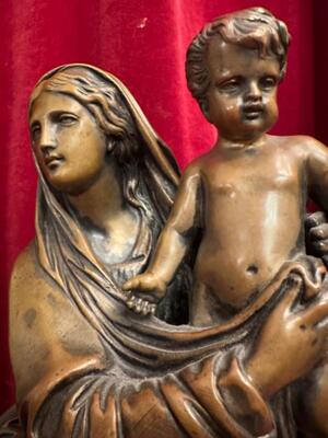 St. Mary With Child  en Bronze, Netherlands 19 th century