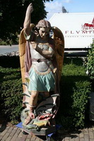 St. Michael Statue en Terra - Cotta, France 19th century