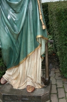 St Philomena Statue en Terra - Cotta polychrome, France 19th Century