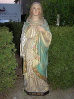 St. Philomena Statue en Terra-Cotta polychrome, FRANCE 19th century