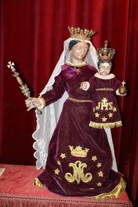 Stake - Madonna en wood polychrome / Dressed, Belgium Flemish 18 th century
