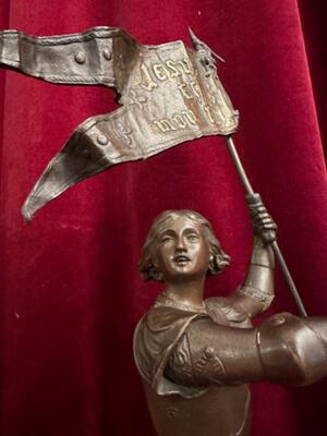 Statue Jeanne D'Arc en Bronze, France 19 th century