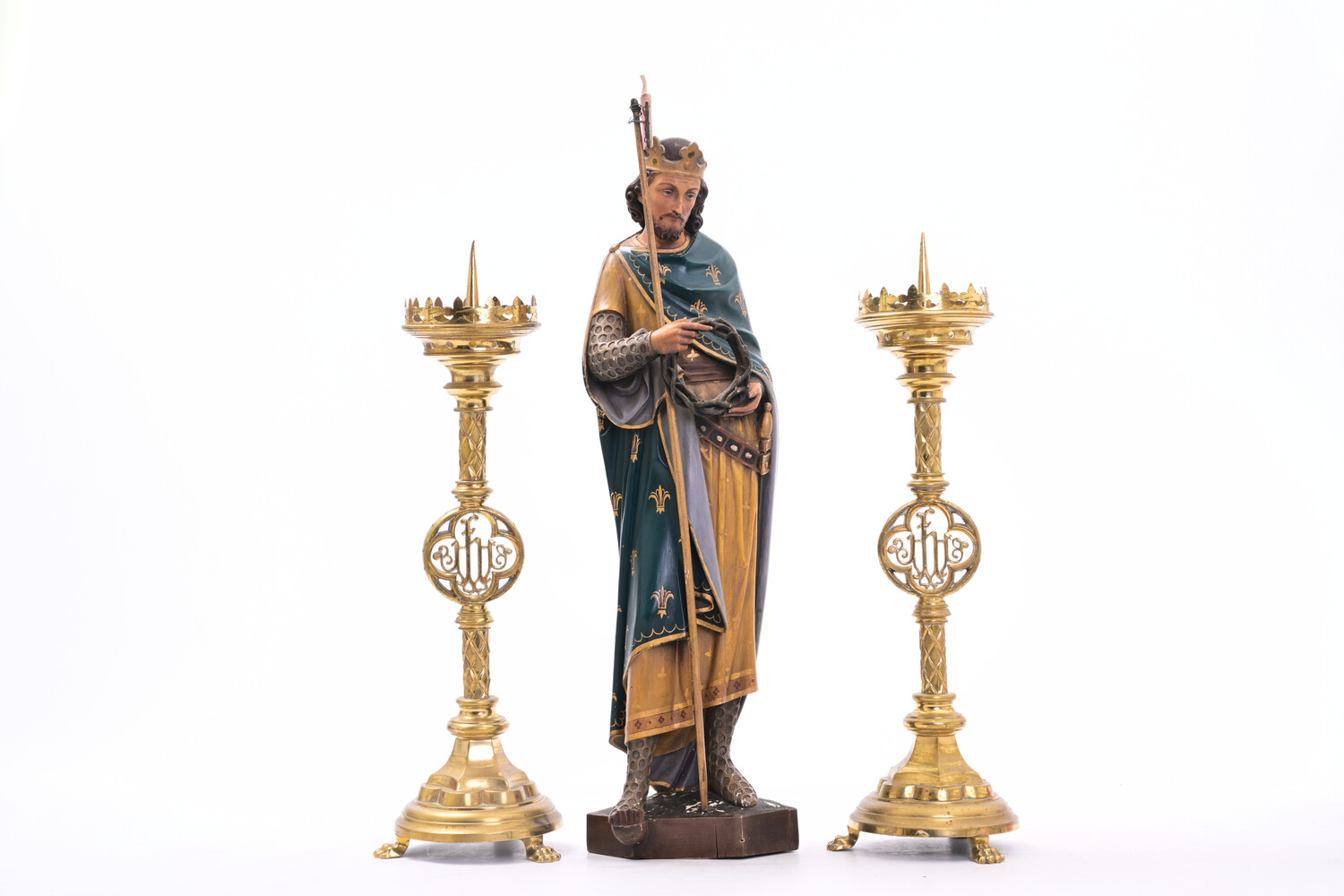 1  Statue Of Louis Ix Of France With An Accompanying Console Expected !