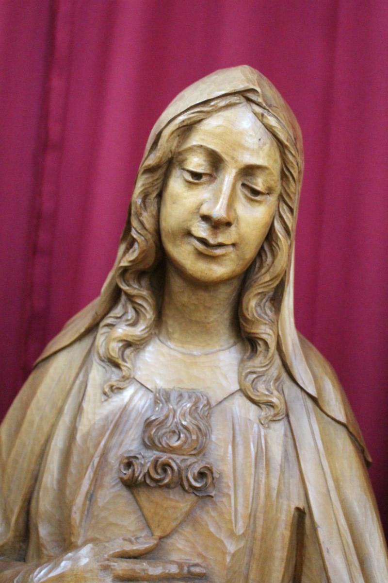 1  Statue  Sacred Heart Of St. Mary (Matching With Sacred Heart Of Jesus)