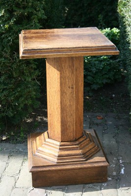 Statue Stand en wood polychrome, Belgium 19th century