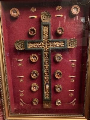 Stunning Reliquary Containing An Ex-Ligno-Relic Of The True Cross And Relics Of Multiple Saints. Original Documents Most Probably Inside. France 19TH CENTURY (ABOUT 1830).