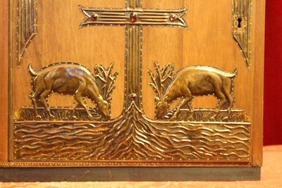 Tabernacle en Wood / Brass / Stones, Dutch 20th century