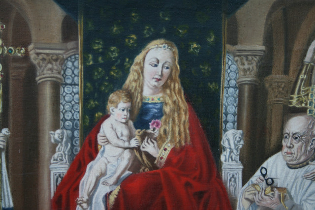 1  The Madonna With Canon Van Der Paele” , After Jan Van Eyck