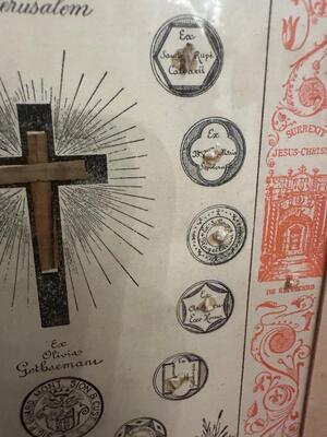 1  Very Special Multi - Reliquary Holy Items From Places In Jeruzalem