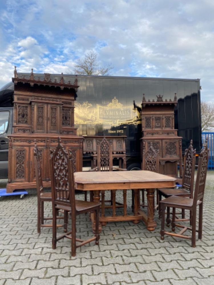 antique gothic set of 2 chairs and couch - Church Furniture - Fluminalis