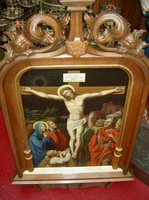 Stations Of The Cross  en Wood oak / Painted on Canvas, Belgium 19 th century
