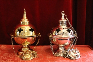 Censers en Brass / Polished /  Varnished, Belgium 19th century