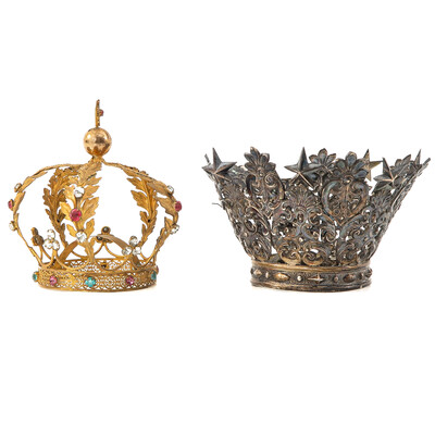 Crowns And Scepter en Silver / Brass / Gilt, Belgium  19 th century