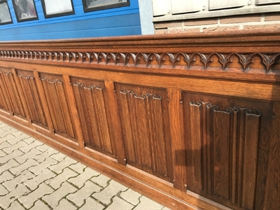 Pews  style Gothic - style en Oak wood, Dutch 19th century