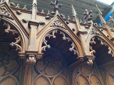 24 Gothic - Style Choir Seats More And Better Pictures Soon !! style Gothic - style en Oak wood, Belgium  19 th century