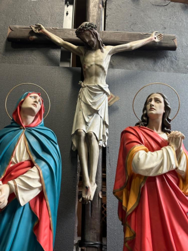 3 Gothic - Style Calvary Scene Corpus Christi St. Mary & St. John. Also For Sale Separately