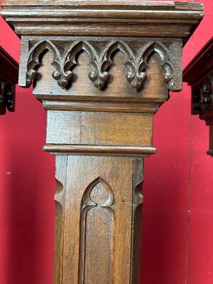 Matching Pedestals style Gothic - Style en Wood, Belgium  19 th century