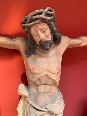 Calvary Scene Corpus Christi St. Mary & St. John style Nazarene en Fully hand - carved wood polychrome, Germany 19th century
