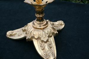 Candle Sticks style roman en Brass / Bronze / Gilt, France 19th century