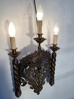Matching Wall Chandeliers style Romanesque en Bronze, France 19th century