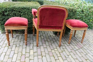 Set Of Priest Choir - Seats. Completely & Professionally Refit According To The Traditional Methods And With Original Materials. Belgium 19th century