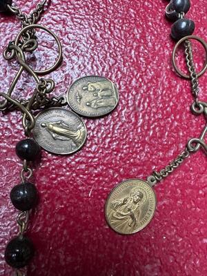 30 Classicistic Multiple Lot Of Large Rozaries From Sisters  - Monastery Medallions & Applications
