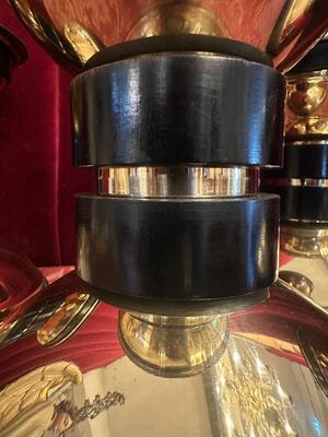 4 art - deco Matching Candle Holders Measures Without Pin