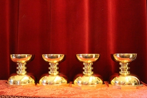 Matching Candle Sticks style ART - DECO en Bronze / Polished and Varnished, Belgium 20th century (Anno 1930)