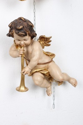 Angels  style Baroque - Style en Wood Polychrome , Southern Germany 20th Century