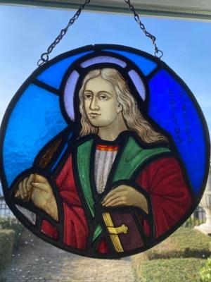 4 Gothic - style Stained Glass Windows 4 Evangelists
