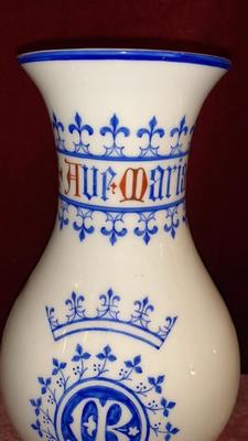 Vases  en Porcelain, Brussels Belgium 19th century