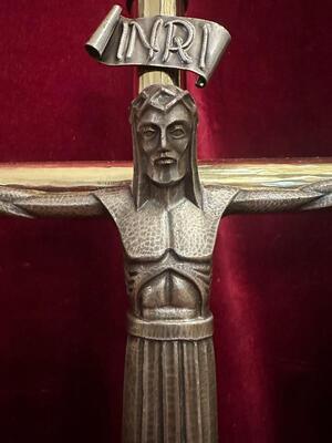 5 art - deco Candle Holders With Machting Cross Measures Candle Holders Without Pin