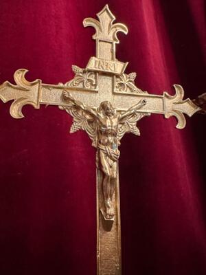 5  Matching Candle Holders With Cross. Measures Candle Holders Without Pin