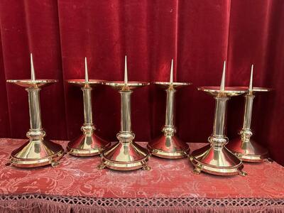 6 art - deco Candle Holders Measures Without Pin