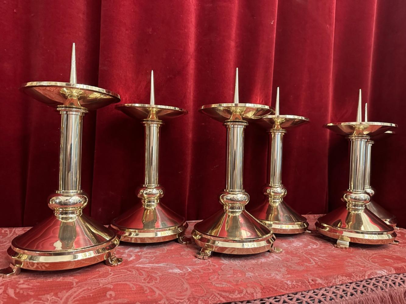 6 art - deco Candle Holders Measures Without Pin