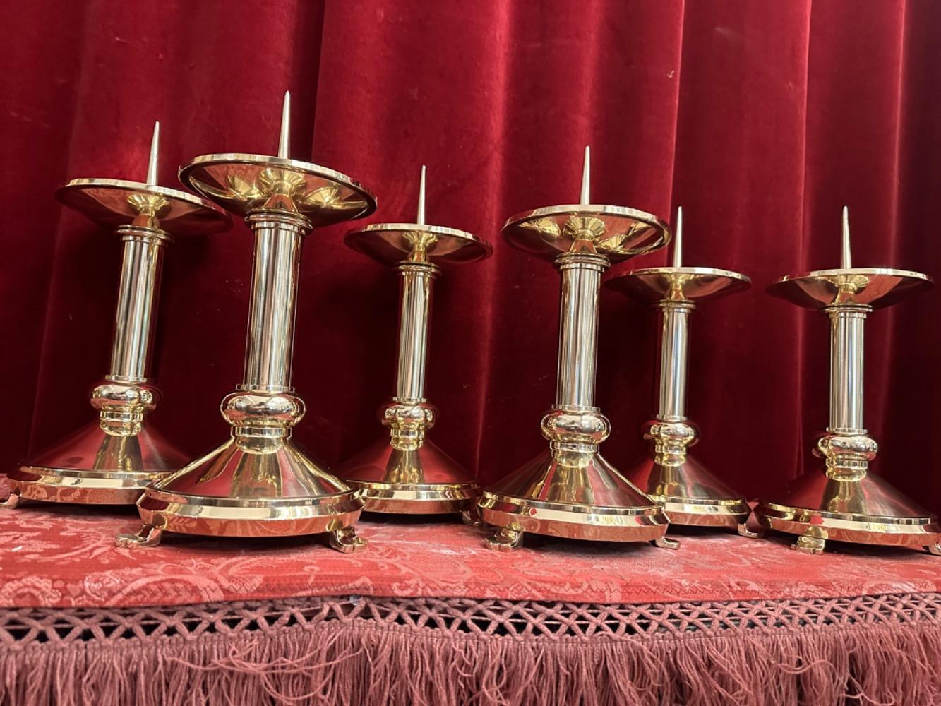 6 art - deco Candle Holders Measures Without Pin