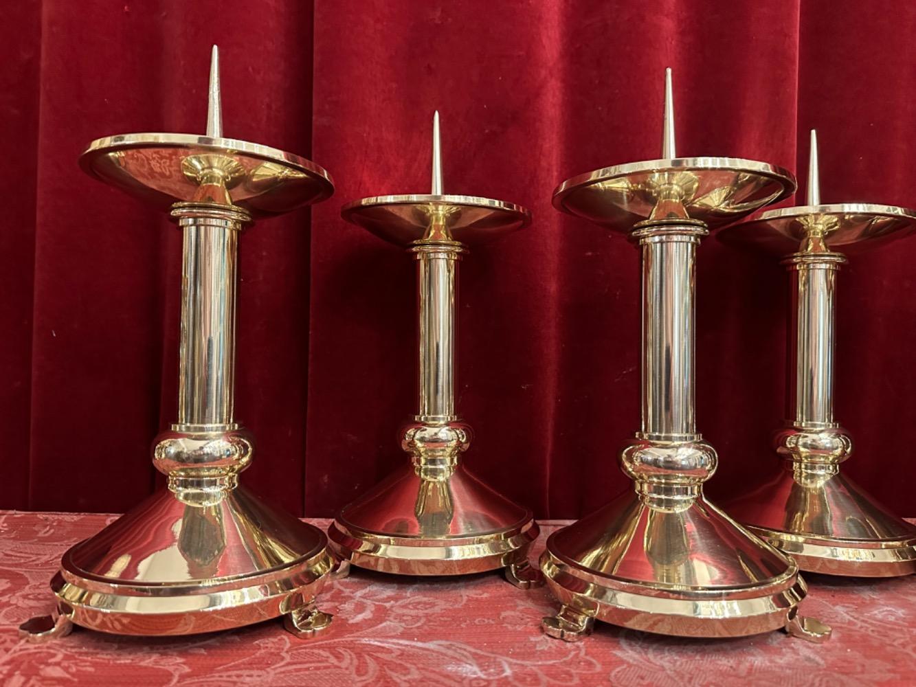 6 art - deco Candle Holders Measures Without Pin