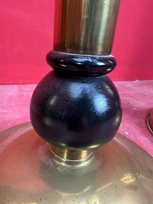 6 art - deco Matching Candle Sticks Height Without Pin.