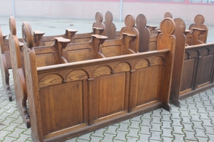 Choir Furniture en Oak wood, Monastery Ravensbos Valkenburg Netherlands 19th century