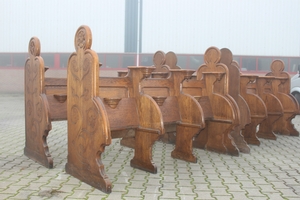 Choir Furniture en Oak wood, Monastery Ravensbos Valkenburg Netherlands 19th century